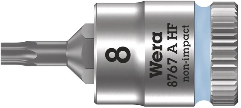 8767 A 05003360001 Binnen-zesrond (TX) Dopsleutel-bitinzet T 8 1/4 (6.3 mm) de Wera, Kleurloos – image du produit