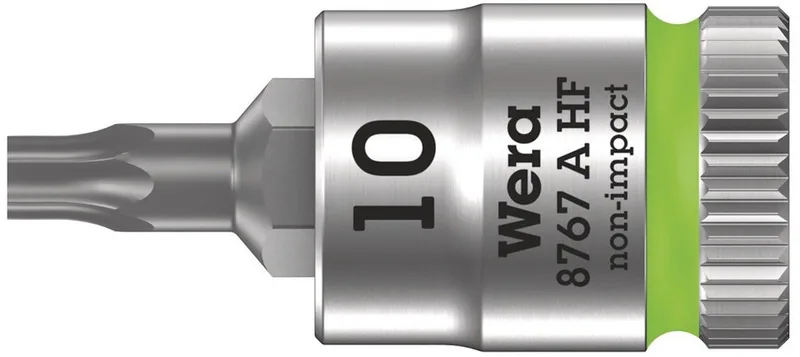 8767 A 05003362001 Binnen-zesrond (TX) Dopsleutel-bitinzet T 10 1/4 (6,3 mm) van Wera, Kleurloos – productafbeelding