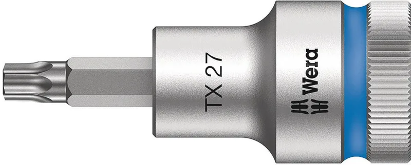 8767 C HF 05003832001 Binnen-zesrond (TX) Dopsleutel-bitinzet T 27 1/2 (12.5 mm) fra Wera, Kleurloos – produktbillede