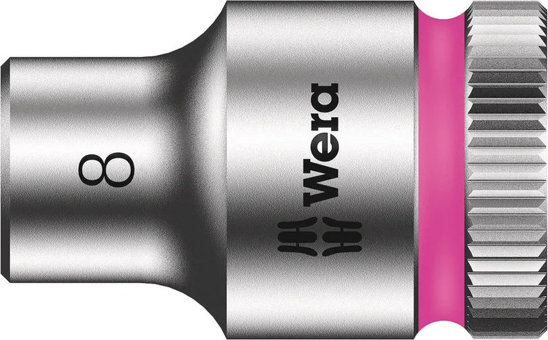 8790 HMB Zyklop - hand- en machine dopsleutel 3/8" - 8x29mm by Wera, Pink – product image