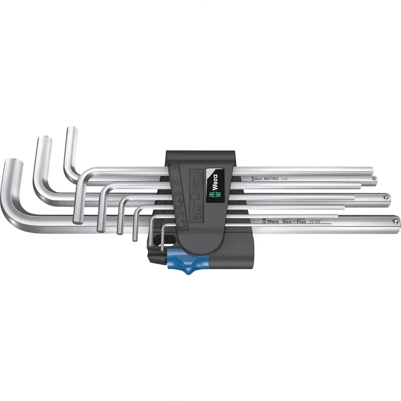 950L/9 Christmas Hex-Plus HF 1 inbussleutelset by Wera, Silver – product image 2 of 3