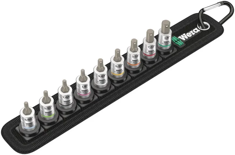 Belt A Imperial 1 Topnøgleindsats-sæt 1/4 (6,3 mm) 11 dele 05003884001 fra Wera – produktbillede