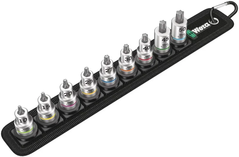 Belt B 3 TORX® HF Steckschlüssel-Bit-Einsatz-Set 3/8 (10 mm) 10teilig 05003972001 fra Wera – produktbillede
