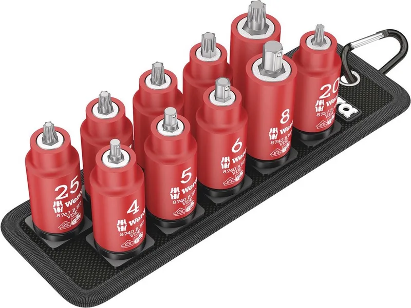 Belt B VDE 1 Zyklop 05004930001 Dopsleutel-bitinzetset 3/8 10-delig de Wera, Kleurloos – image du produit