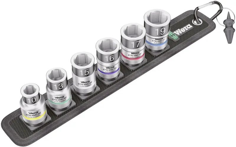 Steckschlüsselsatz Belt C 1 Zyklop 7-tlg.1/2 Zoll 10-19mm f.a6-KT.-Schr von Wera – Produktbild 1 von 2