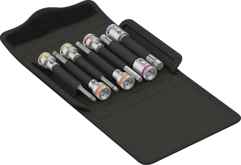 Bicycle Set 8 Steckschlüssel-Bit-Einsatz-Set 3/8 7teilig 05004176001 von Wera – Produktbild