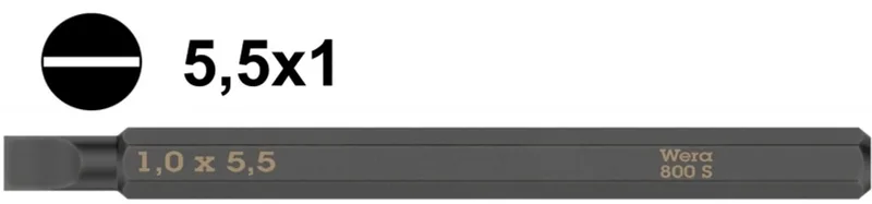 Bit 1.0x5.5 voor Slagmoeraanzetter 05018141001 by Wera – product image