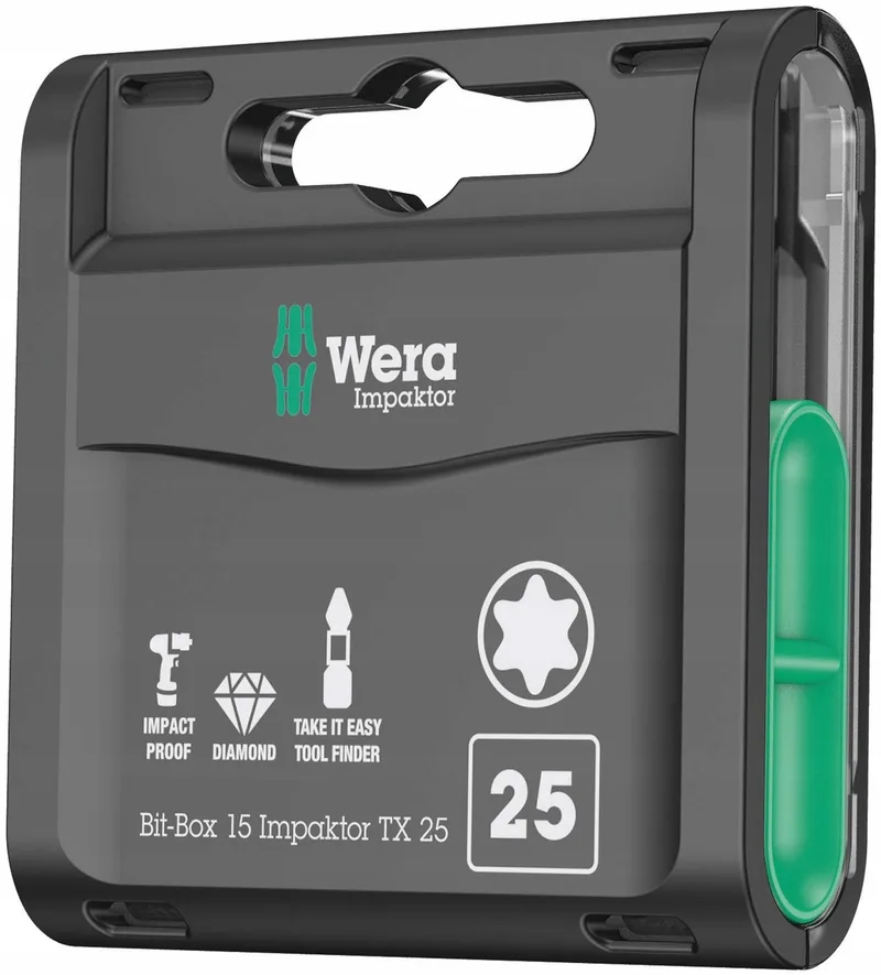 Bit-Box 15 Impaktor TX25 Bits Set - 15 Delen de Wera – image du produit