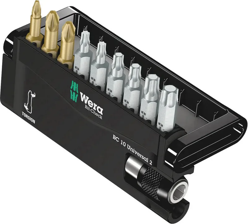 Bit-Sortiment 8155/67-9 Bit-Check, 1 Universalhalter mit 9 Bits von Wera – Produktbild