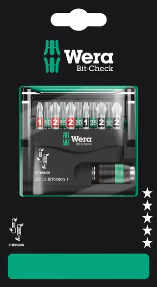 Bit-Check 12 BiTorsion 1 SB 05136385001 Bit-Set 1/4 (6.3 mm) inkl. Bithalter de Wera – image du produit 1 sur 2