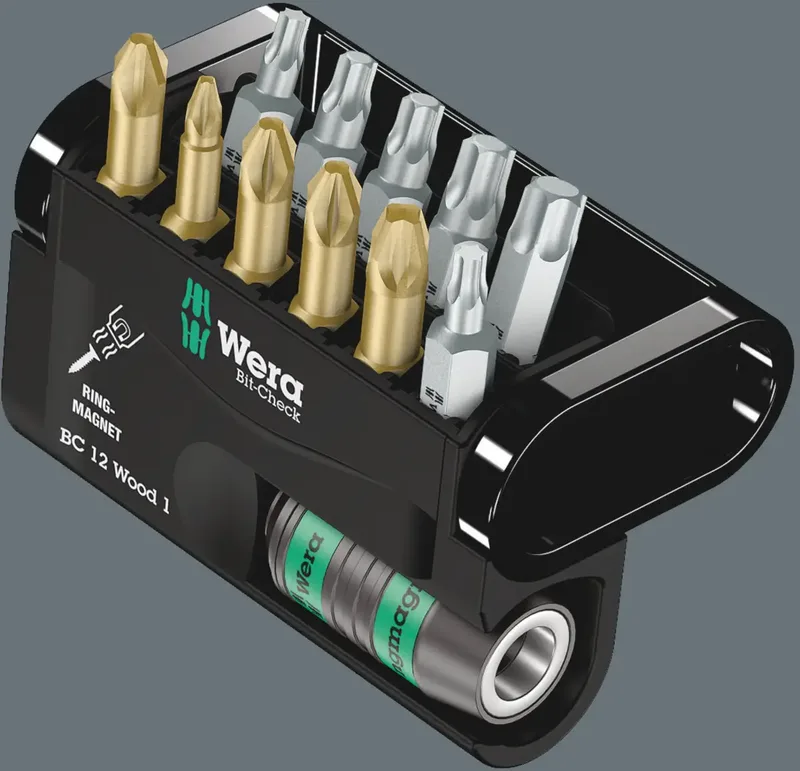 Bit-Check 12 Wood 1 SB 05136390001 Bit-Set 1/4 (6.3 mm) inkl. Bithalter de Wera – image du produit 2 sur 2