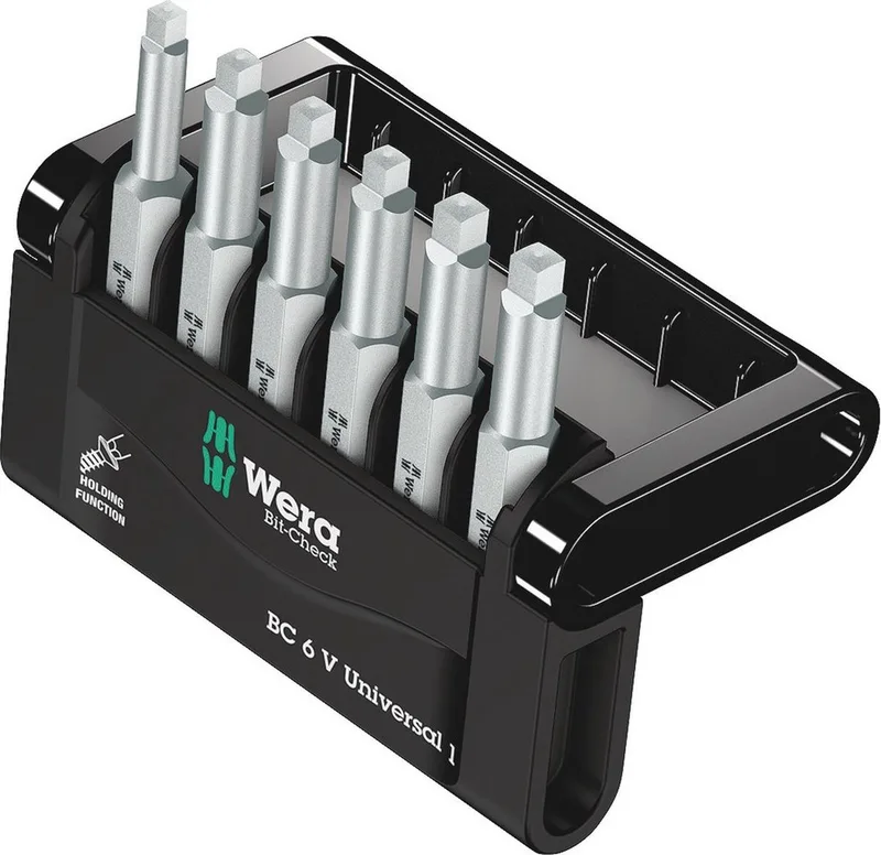 Bit-Check 6 V Universal 1 05056478001 Bitset 6-delig Binnen-vierkant (Robertson) Torsion zone de Wera – image du produit
