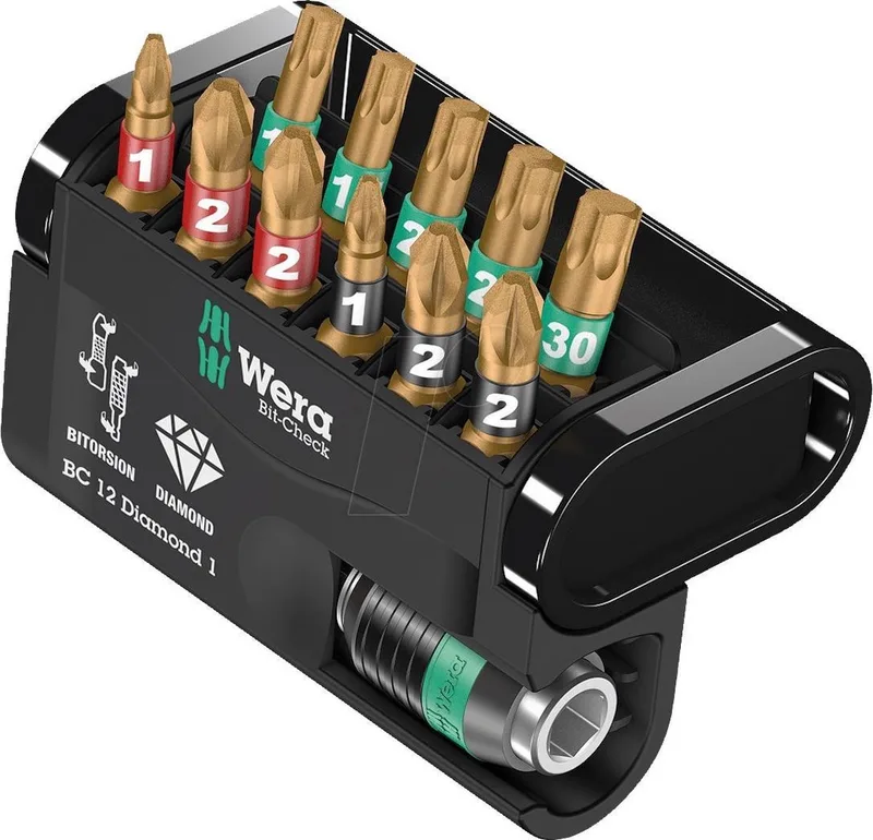 Bit-check Diamond - Bitset - 12-delig van Wera – productafbeelding