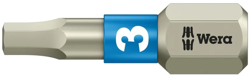 Bit HEX 3mm RVS 25mm 1/4" - Kwaliteit voor Roestvrij Staal von Wera – Produktbild