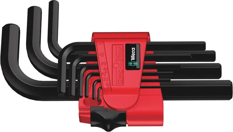 Wera 9509 BM N Winkelschlsselsatz metrisch BlackLaser 9-teilig von Wera, Kleurloos – Produktbild