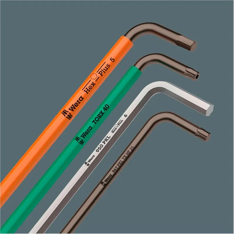 Winkelschlüsselsatz 967 PKL/9 9-tlg.T8-T40 m.Kugelk.Kunstoffhalter von Wera, Kleurloos – Produktbild 2 von 5
