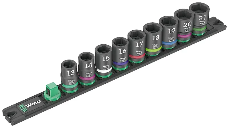 C Impaktor Steckschlüsselsatz zöllig 1/2 9teilig 05005490001 von Wera – Produktbild 1 von 2
