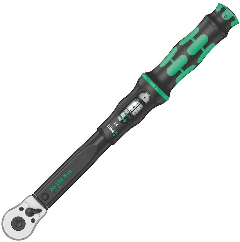 Click-Torque B 2 Drehmomentschlüssel mit Umschaltknarre, 3/8" x 20-100 N m von Wera, Kleurloos – Produktbild