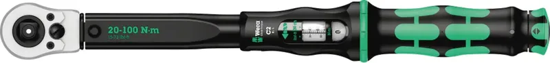 Click-Torque C 2 R/L 05075625001-DAkkS Drehmomentschlüssel kalibriert (DAkkS-akkreditiertes Labor) 1/2 (12.5 mm) 20 - 100 Nm von Wera – Produktbild