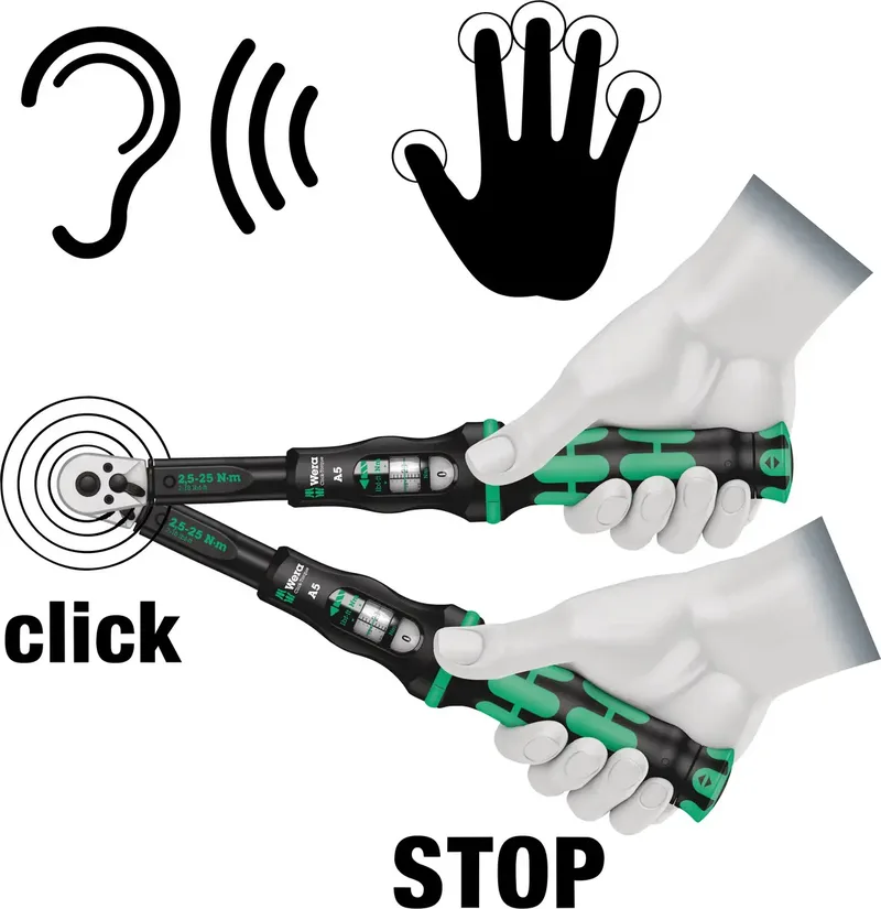Click-Torque C 3 Set 1 05075680001 Drehmomentschlüssel-Set mit Umschaltknarre 40 - 200 Nm by Wera – product image 2 of 3