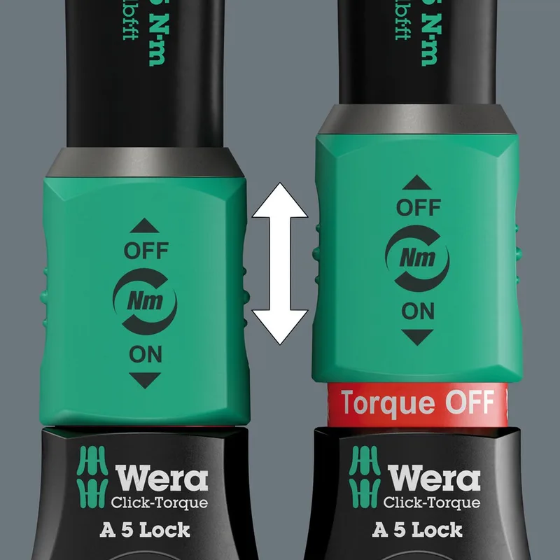 Click-Torque Lock A 5 05075690001 Clé dynamométrique avec cliquet réversible 1/4 (6.3 mm) 2.5 - 25 Nm de Wera, Kleurloos – image du produit