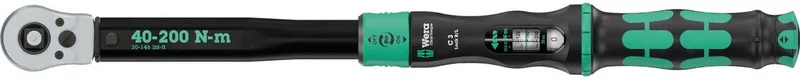 Drehmomentschlüssel mit Durchsteckvierkant Click-Torque Lock C 3 R/L von Wera, Kleurloos – Produktbild