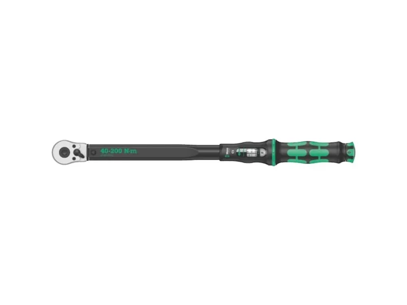 Wera 40-200 Nm Click-Torque C 3 Draaimomentsleutel met omschakelrratel 1/2" Vierkant - 05075622001 van Wera, Groen, Zwart – productafbeelding 1 van 2