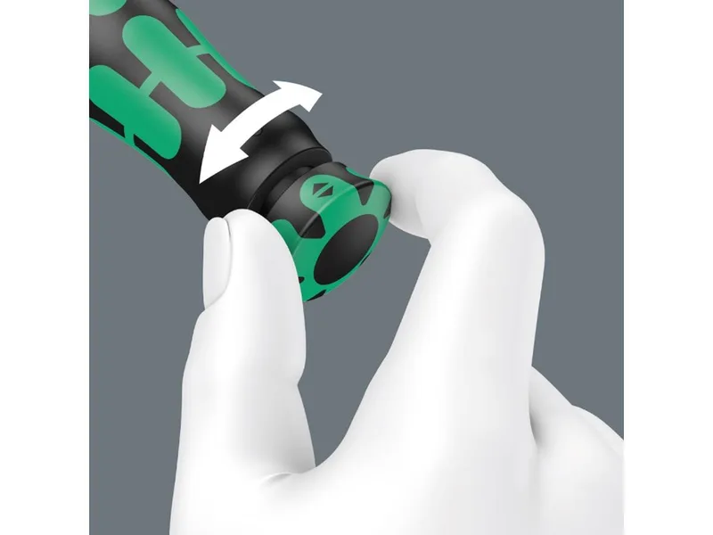 Wera 40-200 Nm Click-Torque C 3 Draaimomentsleutel met omschakelrratel 1/2" Vierkant - 05075622001 van Wera, Groen, Zwart – productafbeelding 2 van 2