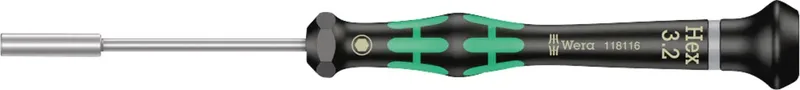 pour lélectronique et la mécanique de précision Tournevis à douille Wera 2069 Taille (métrique): 3.2 mm de Wera – image du produit