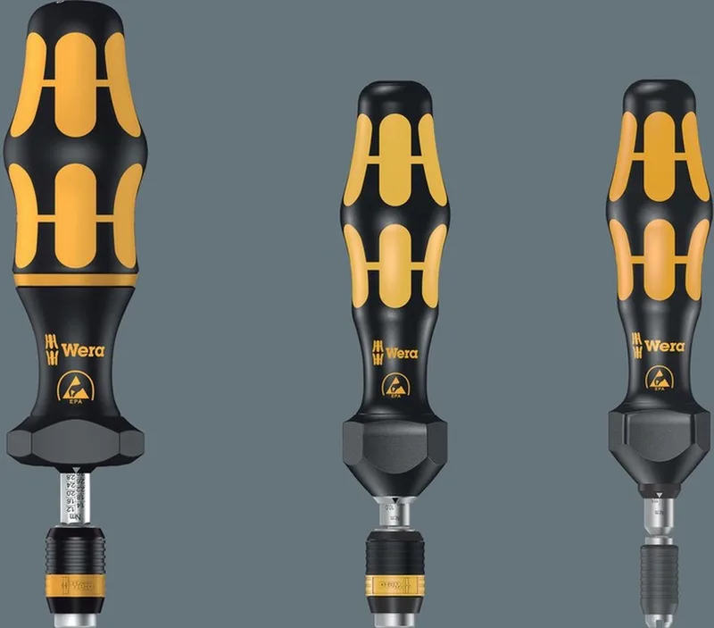 ESD momentschroevendraaier - instelbaar - 0.1-0.34 nm by Wera, Yellow, Black – product image