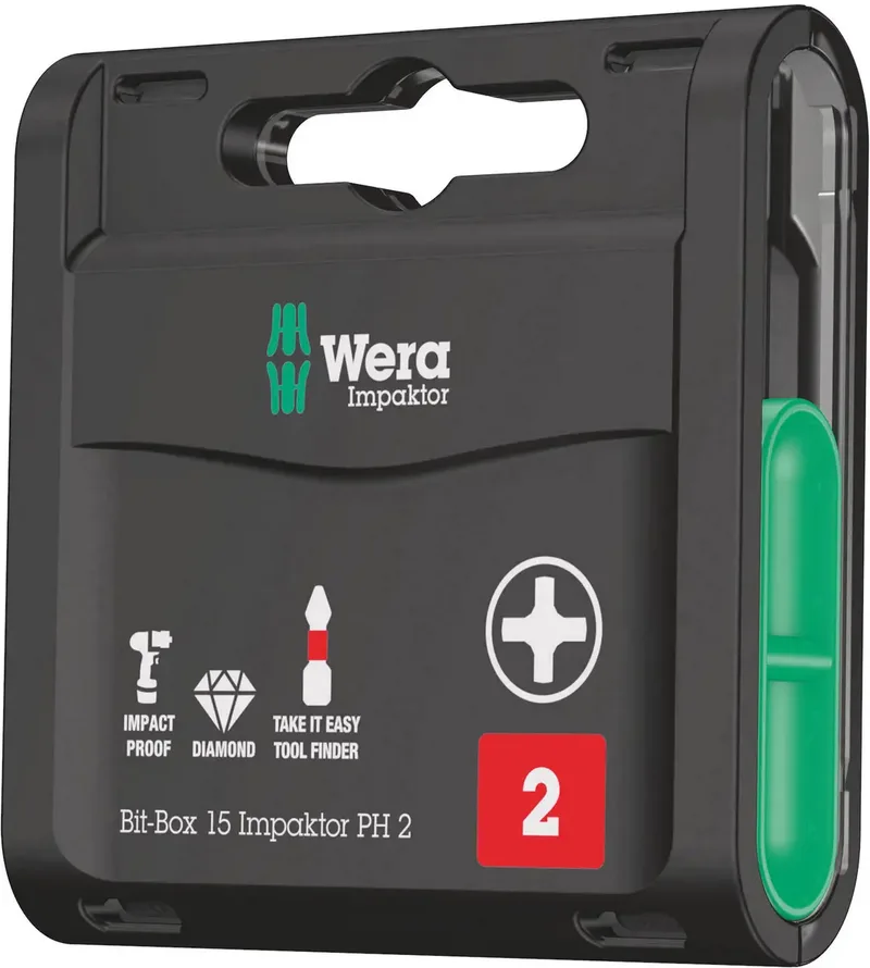 Impaktor 05057752001 Bit-Set 15teilig Sechskant Impaktor-Technologie by Wera – product image