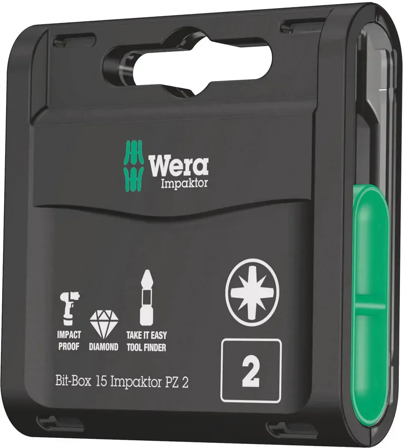 Impaktor 05057763001 Bit-Set 15teilig Impaktor-Technologie van Wera – productafbeelding