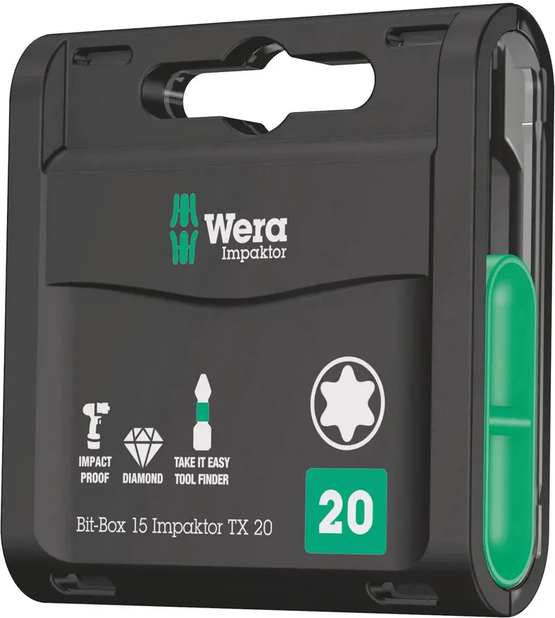 Impaktor 05057772001 Jeu dembouts 15 pièces TORX® intérieur technologie Impactor de Wera – image du produit