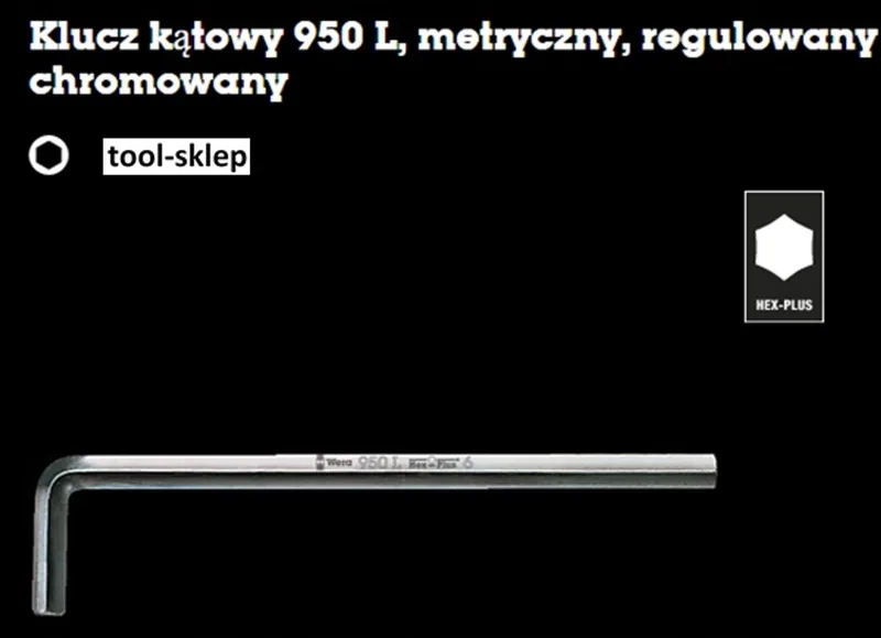inbussleutel 5,0x160x28mm lang CrV Inbus-Plus de Wera – image du produit