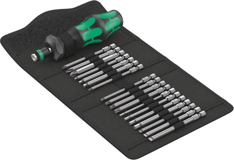 Kompakt Turbo Imperial 1 05057483001 Bitset 19-delig 1/4 (6.3 mm) Incl. bithouder en schroevendraaier, Incl. mome de Wera – image du produit