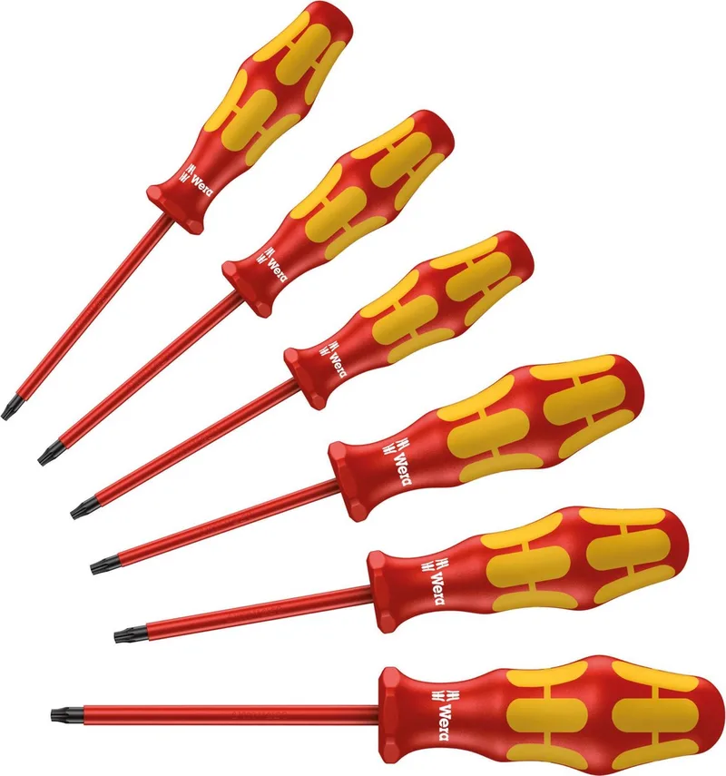 Kraftform 100 VDE - Schroevendraaierset - Torx - 6-delig by Wera, Yellow, Red – product image