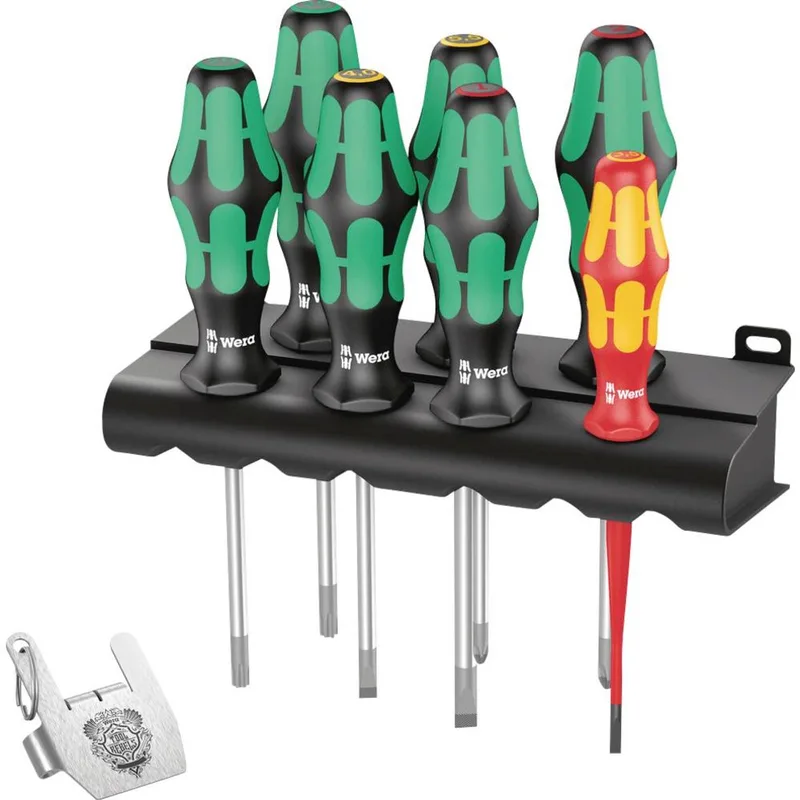 Kraftform/7 Heavy Metal 1 Schroevendraaierset VDE 8-delig Kruiskop Phillips, Plat, Torx von Wera, Kleurloos – Produktbild