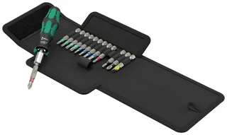Kraftform Kompakt 838 RA S Set 1 05051060001 Bit-Set 14teilig Kreuzschlitz Phillips, Kreuzschlitz Pozidriv, TORX, Innen-Sechskant, Schlitz inkl. de Wera – image du produit 1 sur 3