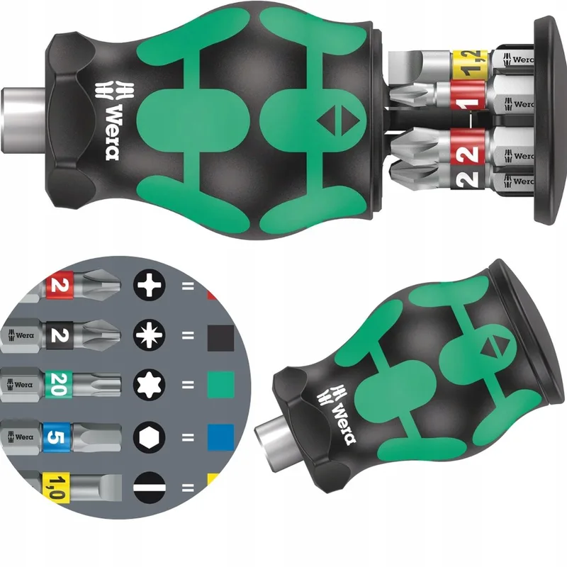Kraftform Kompakt Stubby 1: Schroevendraaier met Bitmagazijn by Wera – product image