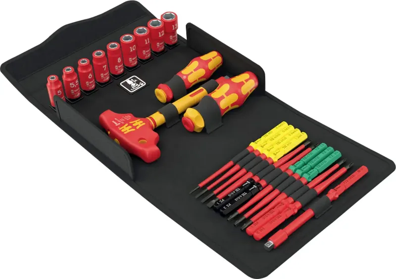 Kraftform Kompakt VDE 24 Allrounder Set 1 VDE Wechselklingen-Set Kreuzschlitz Phillips, Kreuzschlitz Pozidriv, TORX, Schlitz, Innen-Sechskant von Wera – Produktbild 1 von 2