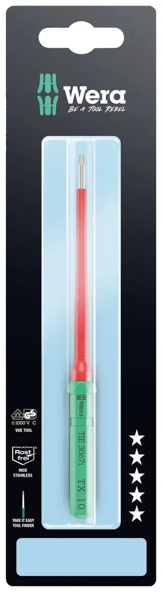 Kraftform Kompakt VDE 3067 i TX 10x157mm TIE SB Elektriker TORX Wechselklinge TX 10 157 mm von Wera – Produktbild 1 von 2