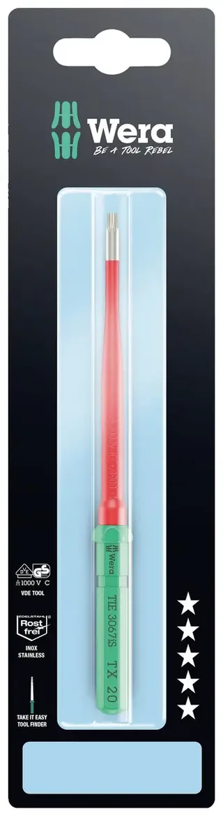 Kraftform Kompakt VDE 3067 iS TX 20x157mm TIE SB VDE TX Wechselklinge TX 20 157 mm fra Wera – produktbillede 1 af 2