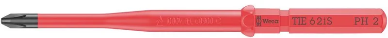 Kraftform Kompakt VDE 62 iS PH 2 x 157 mm TIE Elektronica Kruiskop Verwisselbare kling PH 2 von Wera, Kleurloos – Produktbild