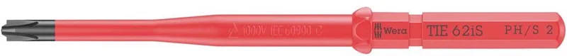 Kraftform Kompakt VDE 62 iS PH/S # 2 x 157 mm TIE Elektronica Plus/minus Verwisselbare kling 2 mm von Wera, Kleurloos – Produktbild