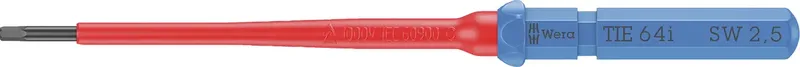 Kraftform Kompakt VDE 64 i 2,5 x 157 mm TIE Elektriker Innen-Sechskant Wechselklinge 2.5 mm de Wera – image du produit 1 sur 2