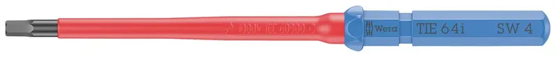 Kraftform Kompakt VDE 64 i 4,0 x 157 mm TIE Elektriker Innen-Sechskant Wechselklinge 4.0 mm van Wera – productafbeelding 1 van 2