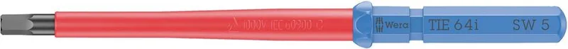 Kraftform Kompakt VDE 64 i 5,0 x 157 mm TIE Elektronica Inbus Verwisselbare kling 5.0 mm von Wera, Kleurloos – Produktbild