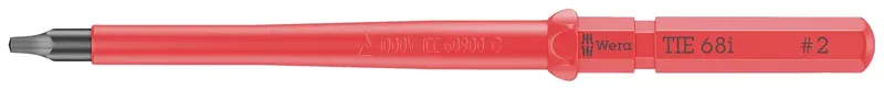 Kraftform Kompakt VDE 68 i # 2 x 157 mm TIE Elektriker Innen-Vierkant (Robertson) Wechselklinge 2 mm de Wera – image du produit 1 sur 2