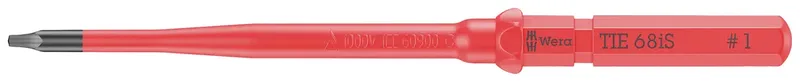 Kraftform Kompakt VDE 68 iS # 1 x 157 mm TIE Elektriker Innen-Vierkant (Robertson) Wechselklinge 1 mm von Wera – Produktbild 1 von 2