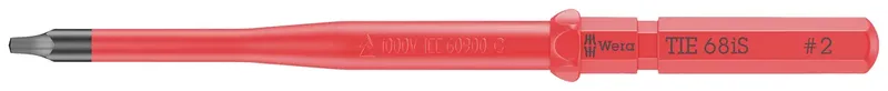 Kraftform Kompakt VDE 68 iS # 2 x 157 mm TIE Elektriker Innen-Vierkant (Robertson) Wechselklinge 2 mm fra Wera – produktbillede 1 af 2